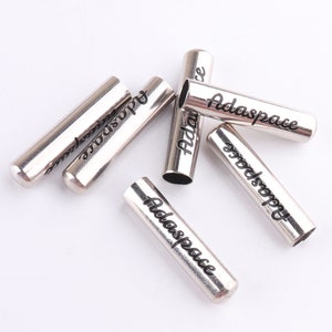 10pcsSilver shoelace tips Metal End Tips Metal Aglets Tube Clasps 4mm Shoelace Bullets Rope Cord Ends Cord Finish Ends Metal Hoodie End Tips