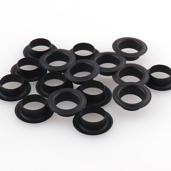 black eyelets grommets with washers Metal Grommets rivets metal eyelets for canvas clothes leather craft shoes Purse Accessories 50sets