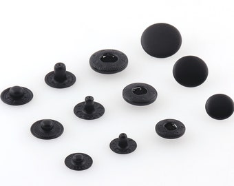 Round Metal S Spring Snap Rivet Button Fastener Closure Press Stud Popper Tich black Craft Leather Bag Backpack Coat Shirt Diary