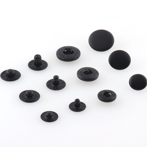 Round Metal S Spring Snap Rivet Button Fastener Closure Press Stud Popper Tich black Craft Leather Bag Backpack Coat Shirt Diary