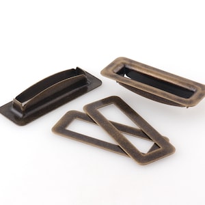 Large Antique Bronze Eyelets Rectangle Grommet Eyelets with Washer for Sewing Leather Hardware Craft Canvas Making