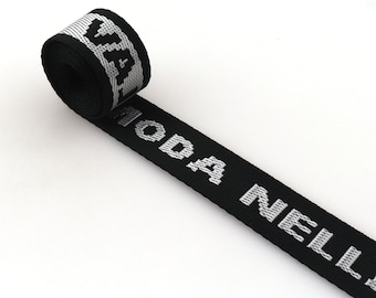 20mm kleurrijke webbing met letter patroon lint polyester katoenen canvas webbing riem riem kleding voor diy
