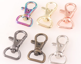 Rainbow Shape Swivel Clasp Lobster Swivel Clasps Clips Bag Key Ring Hook Findings Keychain Rianbow 10PCS