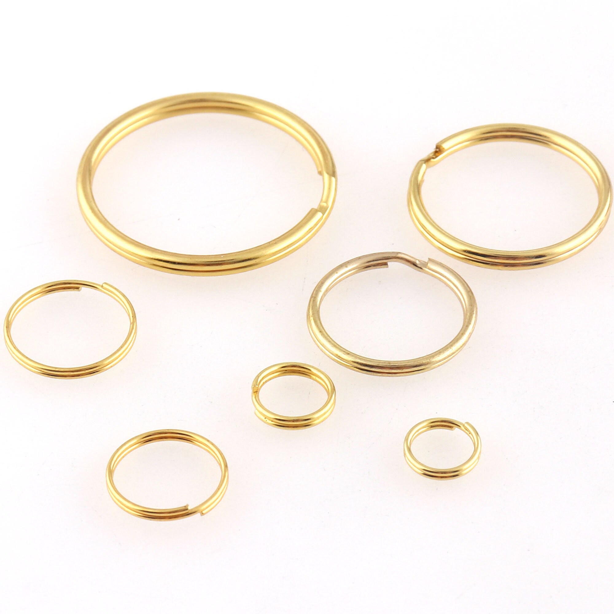 5-20mm Open Jump Rings Double Loops Bronze Gold Silver Color Split Rings  Connectors DIY Jewelry Making Supplies for Keychains