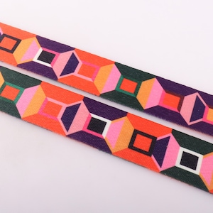 38mm Polyester Jacquard Webbing Fashion Ethnic Pattern Lace Ribbon DIY Bags Strap Garment Belt Sewing Accessories