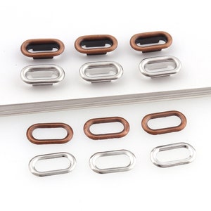 Silver Grommets Eyelets with Washers oval shaped eyelets grommets Metal eyelets For Bead Cores Leathercraft