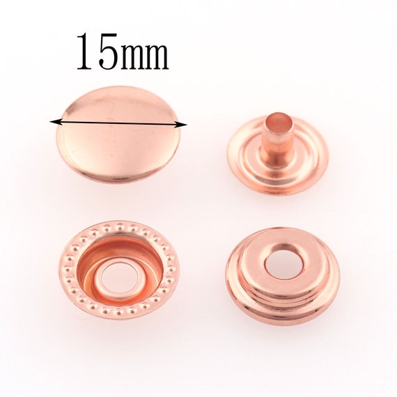 40 Boutons Pression Métal 15mm + Pince - Pour Cuir, Sacs, Ceintures Et Projets DIY