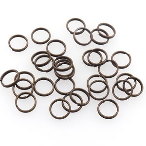 100pcs bronze round split Key Rings small Key Chain clasp Supply,O Ring metal keyring clip,jewelry making charm leather Craft key ring