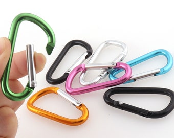 Carabiner Black/silver/blue/green/orange/purple Keychain Clip Carabiner Hiking Buckle Split Mini Spring Clasps Hook Carabiner DIY