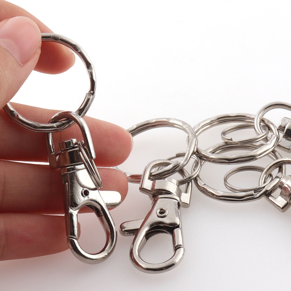 Economical Swivel Hook Keychain With Key Rings Includes Classic Lobster