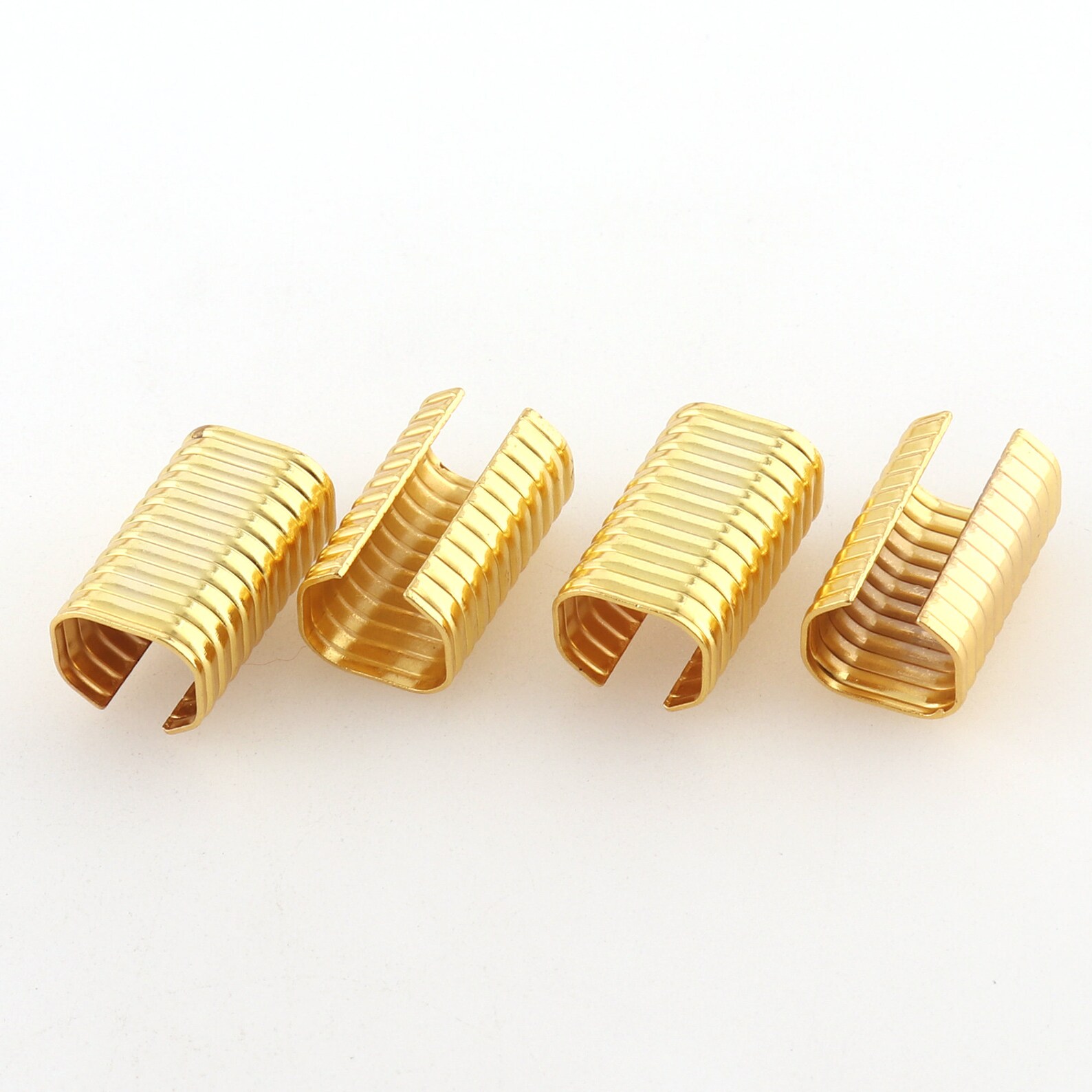 10pcs Stainless Steel Ribbon Leather Cord End Fastener Clasps With Chains Lobster Clasps Connectors For Bracelet Diy Making