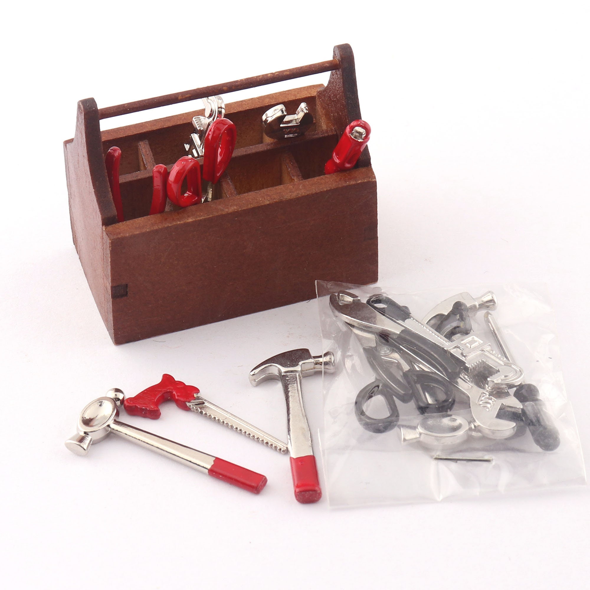 Mini boîte à outils, modèle doutil, outil miniature de Dollhouse
