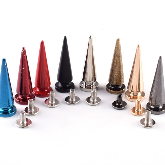 Bullet Punk Spikes Leather Crafts Screw Punk Studs Bullet Cone