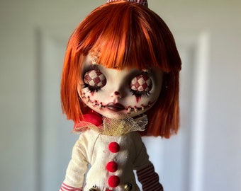 Custom Blythe Doll Circus Halloween Creepy Horror Clown