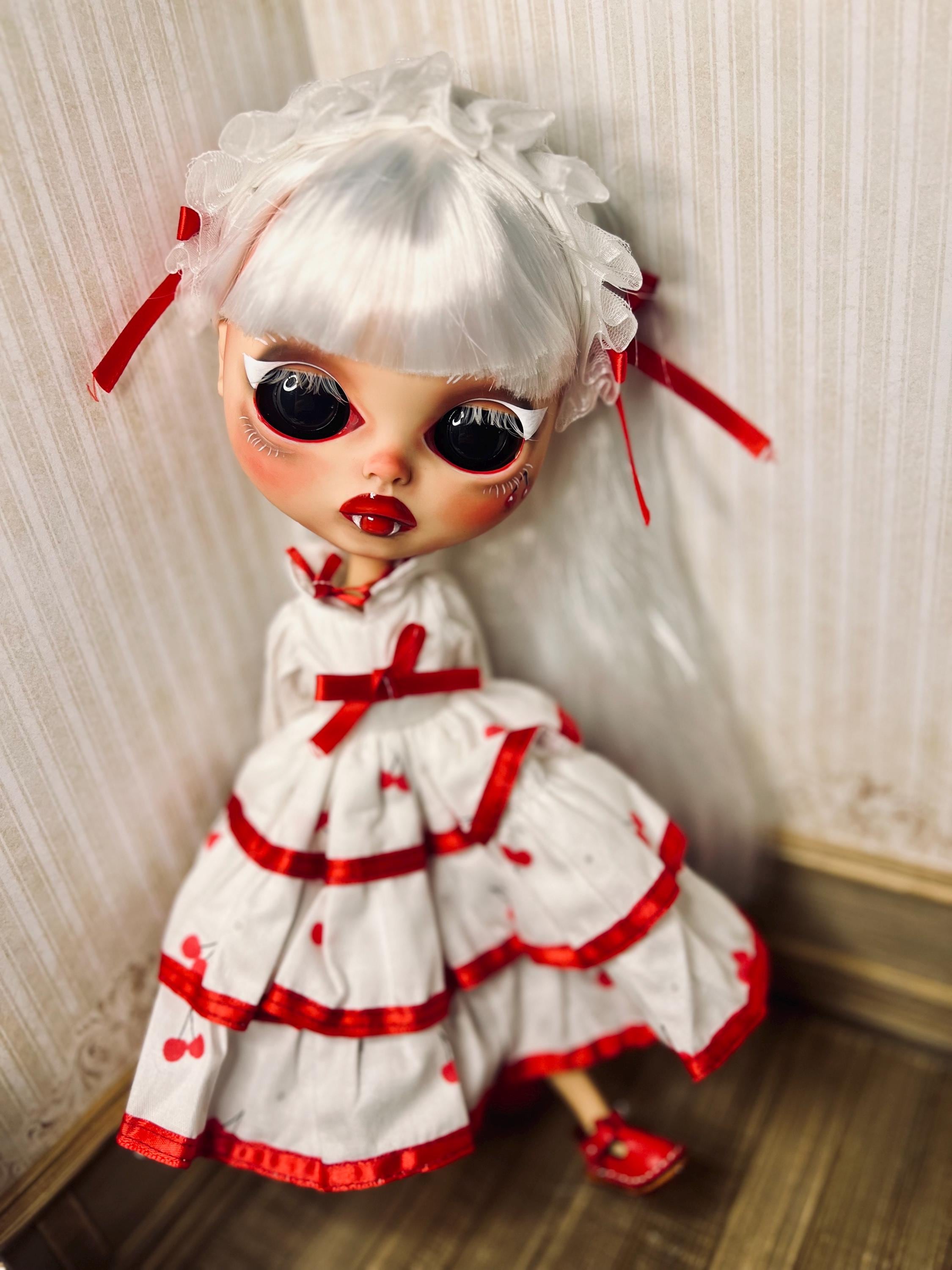 Custom Blythe Doll  Scary Black Eyes | Horror Doll |