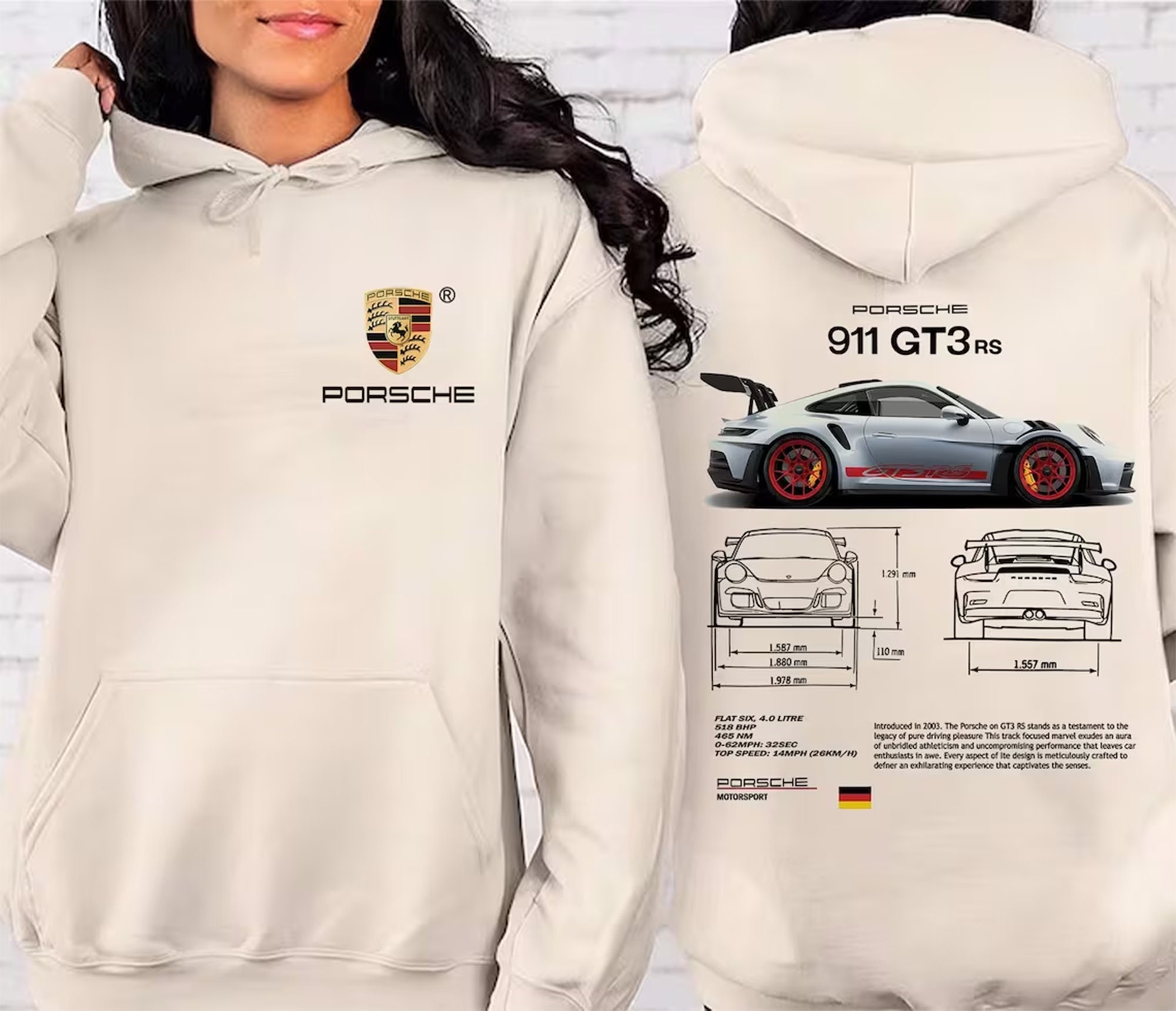 Porsche 911 GT3 RS Aesthetic Tshirt, Porsche 911 GT3 RS 2 Side Tshirt, Porsche Sweatshirt