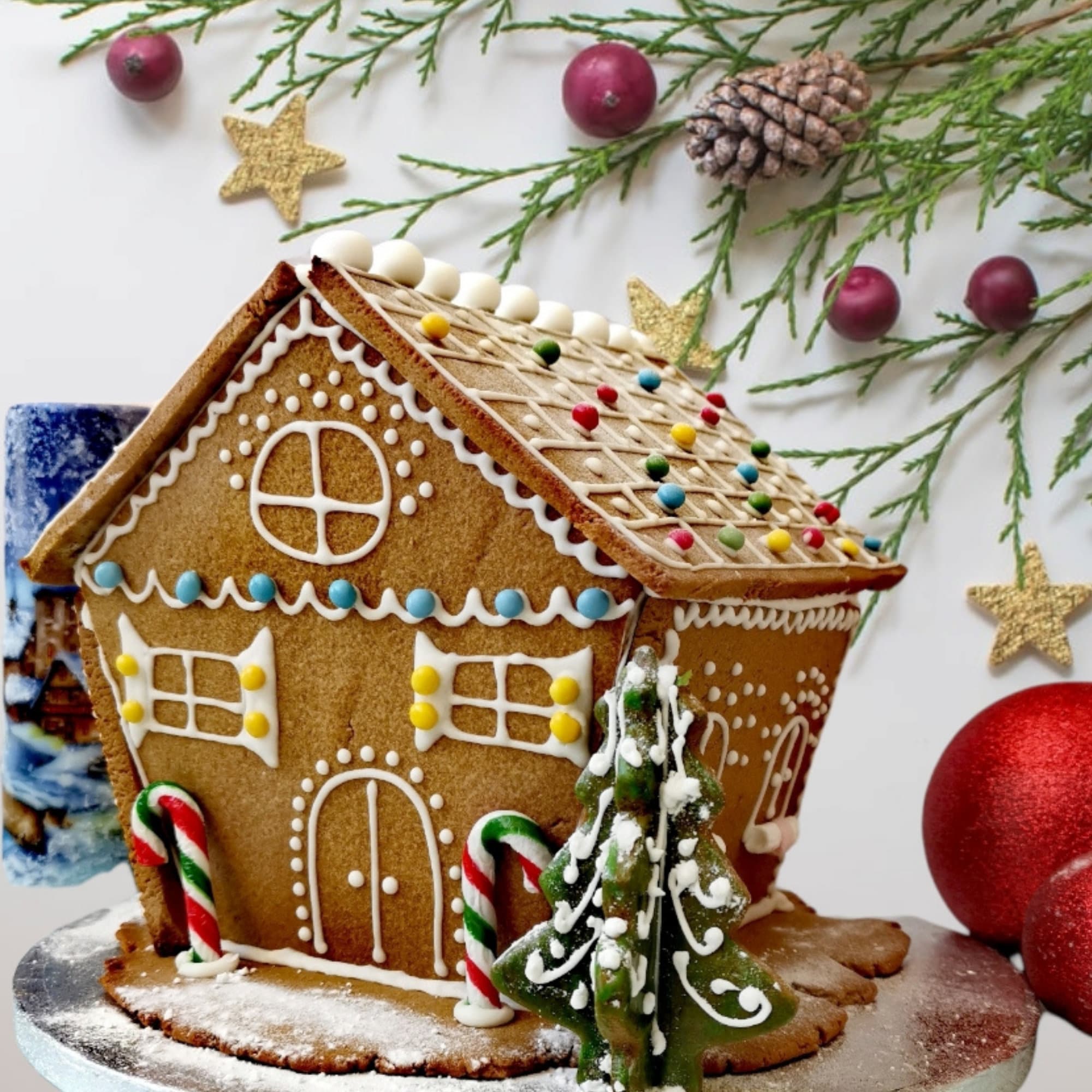 Pre Built Gingerbread House Kit Etsy