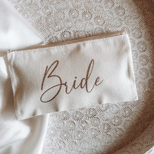 Bridal Pouch | Kosmetiktäschchen | Handtaschen Organizer | Braut | Hochzeit | Brautjungfer | Trauzeugin | Team Bride