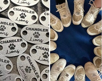 Custom Silver Icon Personalized Cheer Shoe Charms, Customizable Cheer Coach Gifts, Cheerleader New Team, Cheer Competition Gift Shoe Charm