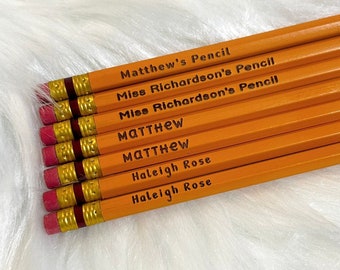 Personalized Pencil Set | Gifts for Teachers | Teacher Christmas Gifts | Customized Pencils | Stocking Stuffer | Student Name Pencil
