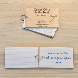 Custom Lacrosse Coach Gift Book, Personalized Lacrosse Coach Thank You Gift, Lacrosse Team Coach End Season Gifts