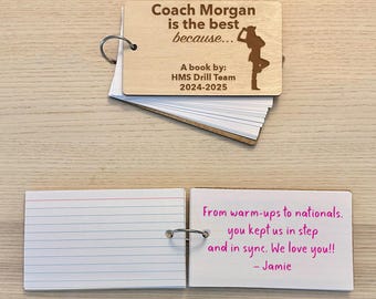 Personalized Drill Team Dance Coach Gift Book, Drill Team Coach Thank You Gift, Drill Team Dance Coach End Of Season Gift, Drill Coach Gift