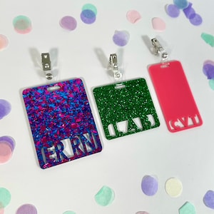 Customized Badge Buddy, Nurse Badge Reel Buddy, Healthcare Worker Badge ID Tag, X-Ray Badge Reel, Teacher Badge Lanyard, Counselor Badge