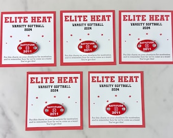 Softball Logo Custom CARDS for Shoe Charms | Cards ONLY, You must add a shoe charms listing to your order also | Softball Team Gifts