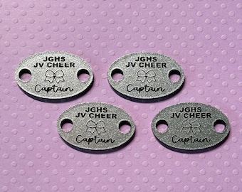 Cheer Captain Silver Icon Cheer Shoe Charms, Personalized Cheer Captain Gifts, Cheerleader Team Gifts, Cheer Captain Gift
