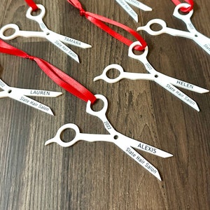 Personalized Hair Dresser Scissors Ornament | Custom Hairstylist Ornaments | Hair Salon Christmas Gifts | Cosmetology Gifts