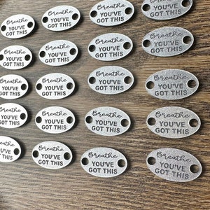 Breathe You&#39;ve Got This Cheer Shoe Charms, Personalizable Cheerleader Team Gifts, Cheerleader Gifts, Cheer Competition Gift Shoe Charm