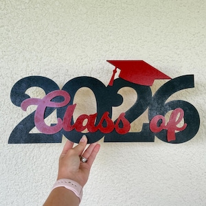 Class of 2026 Personalized Graduation Photo Prop, Graduation Cap Wood Sign, Graduation Party Decor, College Graduation Senior Pictures Props