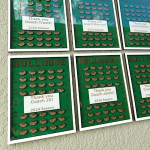 Cadeau personnalisé pour entraîneur d&#39;équipe de football Shadowbox, cadeaux équipe de football, cadeau football personnalisé pour entraîneur, cadeau de retour de football plaque d&#39;équipe d&#39;entraîneur