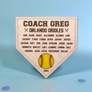 Personalized Softball Coach Gift Plaque, Softball Team Gifts, Custom Softball Field Gift, Softball Coach Gift, Fast Pitch Coach Gift