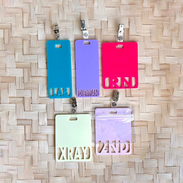 Custom Badge Buddy for ID Card, Work ID Badge Holder, Medical Badge Holder, X-Ray Badge, Nurse Badge Holder, Teacher Badge Holder, Lab Badge