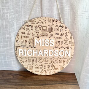 Personalized Teacher Sign, Teacher Gifts, Teacher Appreciation Week Gifts, Teacher Classroom Decorations, Classroom Decor, Name Wood Signs