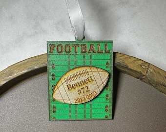 Personalized Football Ornamennt | Football Coach Gift | Football Team Christmas Gifts | Custom Football Gift | Football Homecoming Gift