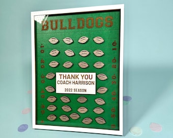 Personalized Football Coach Gift Plaque, Football Team Gifts, Custom Football Gift, Football Homecoming Gift