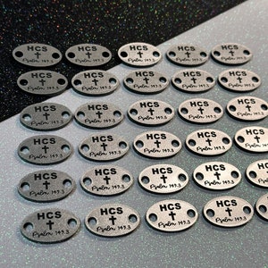 Custom Bible Verse Personalized Shoe Charms, Customizable Religion Gifts, Church Gifts, Christian School Gifts Shoelace Charm