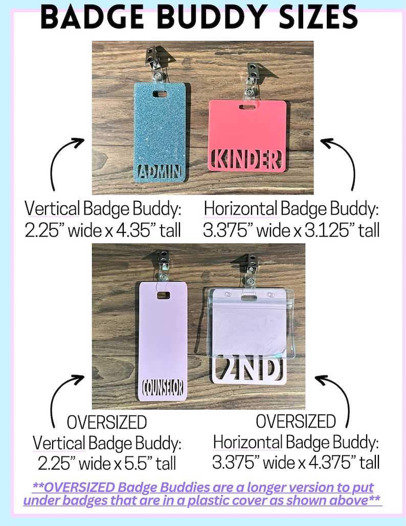 Custom Badge Buddy for ID Card, Work ID Badge Holder, Medical Badge ...