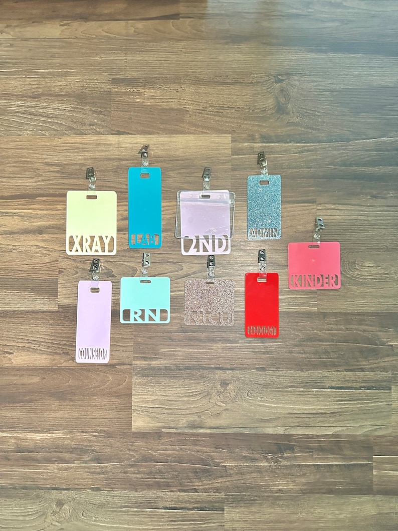 Custom Badge Buddy for ID Card Work ID Badge Holder Medical Etsy