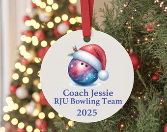 Adorno personalizado para el equipo de entrenadores de bolos, regalo de Navidad para entrenadores de bolos / Regalos personalizados para equipos de bolos