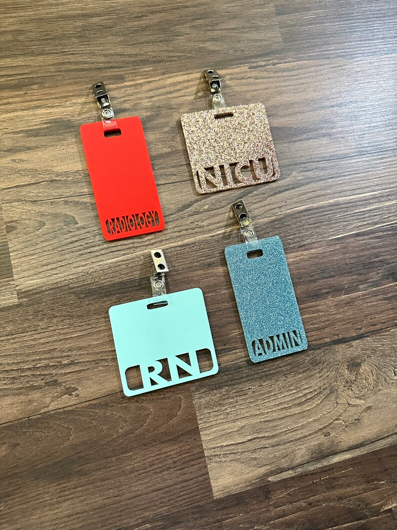 Custom Badge Buddy for ID Card Work ID Badge Holder Medical Etsy