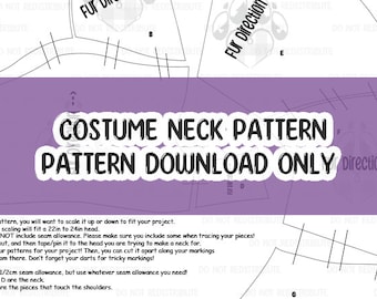 Toony Costume Head Neck Pattern Printable