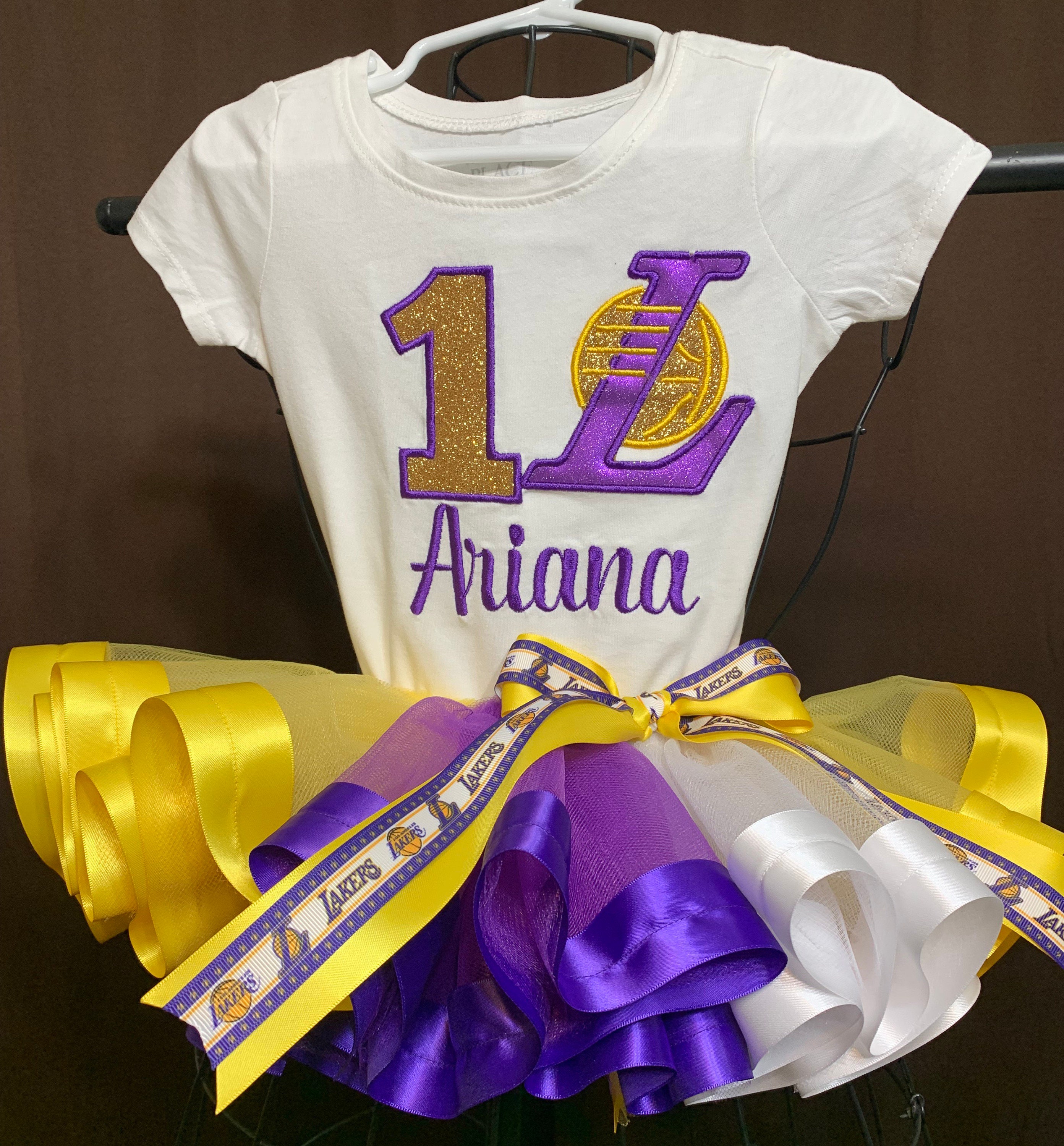 Fast Free Shipping A Little Laker Fan's 1st First Birthday 