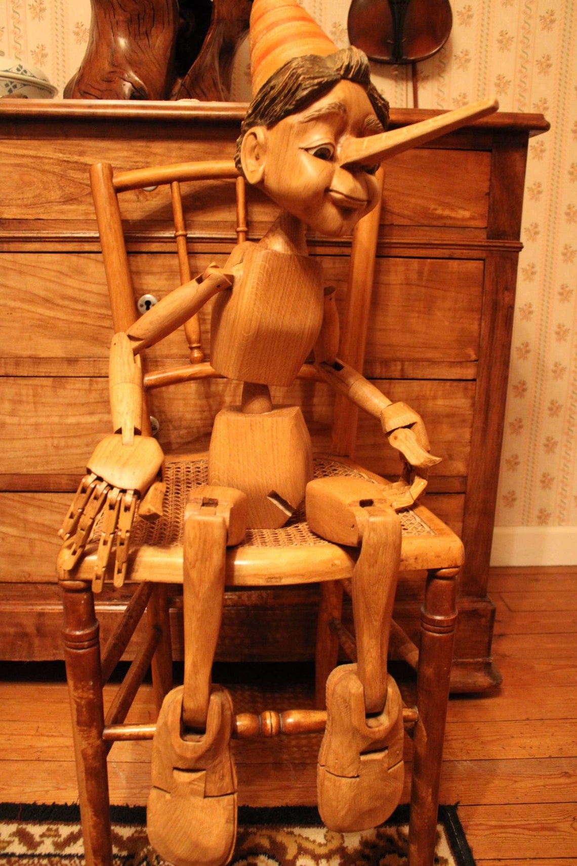 Wooden Pinocchio - Etsy