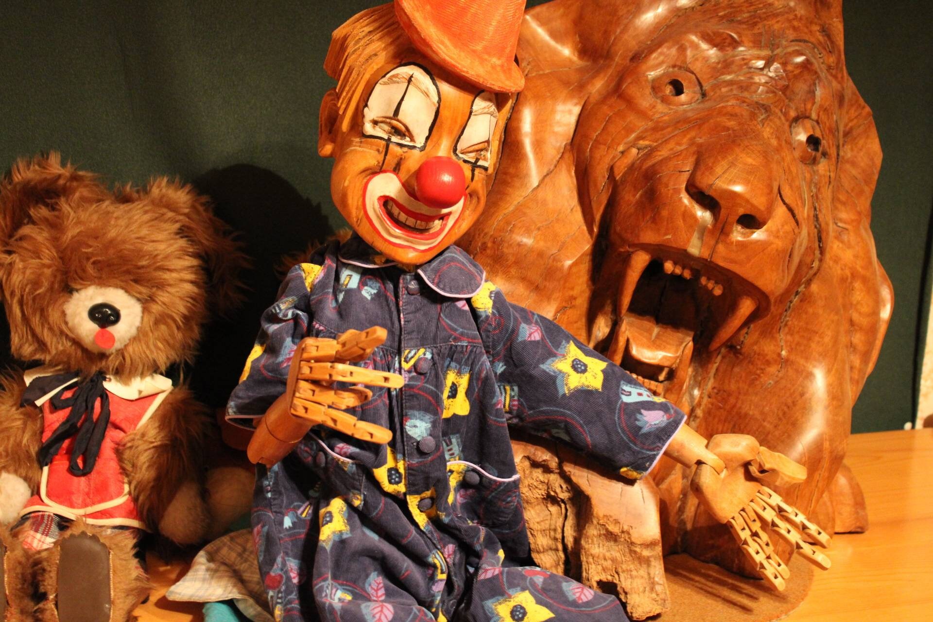Grande Sculpture Tête De Clown En Résine - Fait Main, Peint à La Main - Vintage, Déco Originale