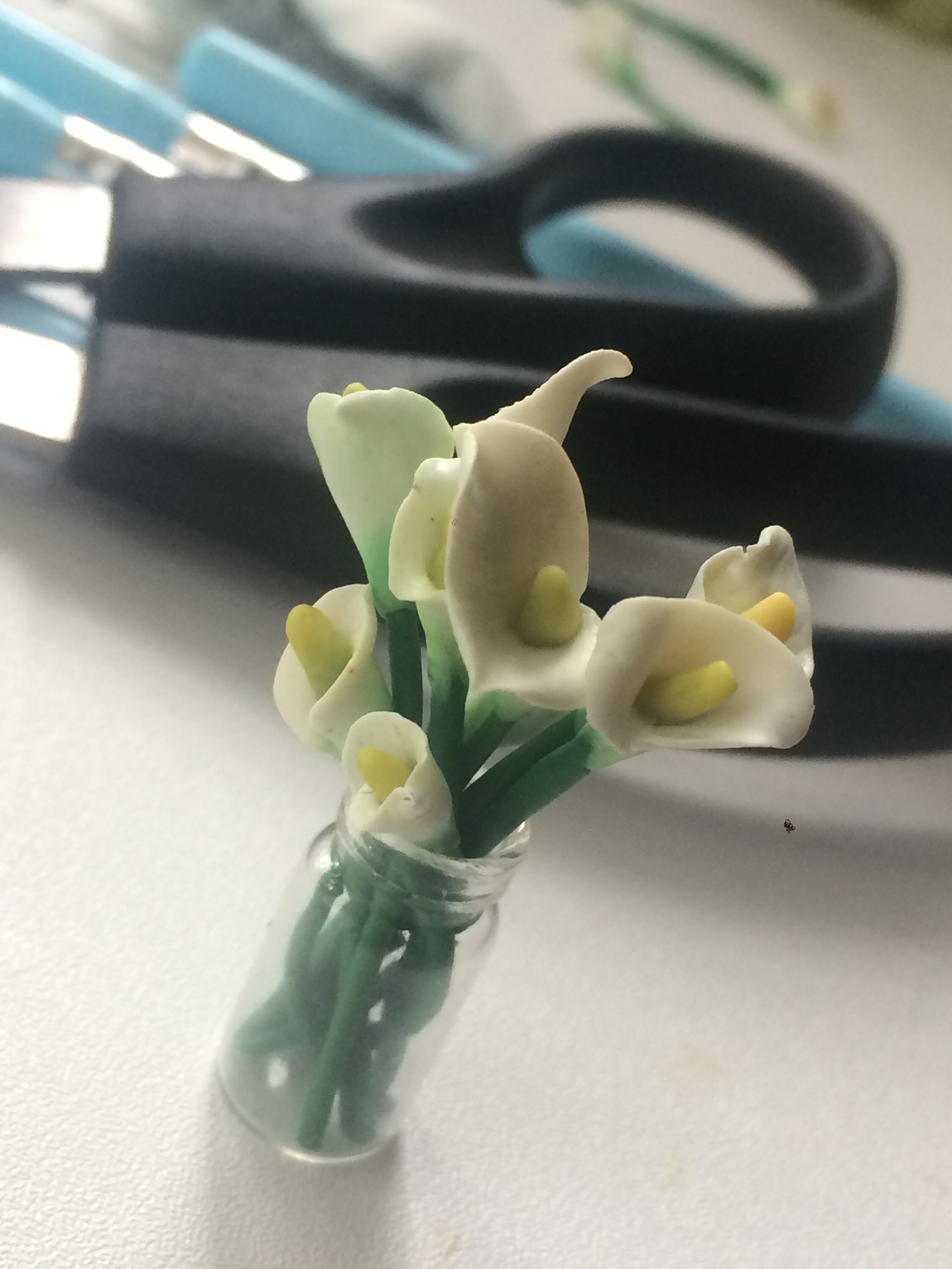 Elegant Calla lilies in miniature Etsy