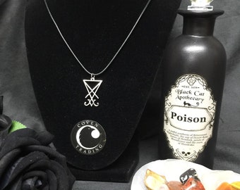 Collar de sigilo de Lucifer / Oculto / Bruja / Pagano / Vudú / Wicca / Gótico