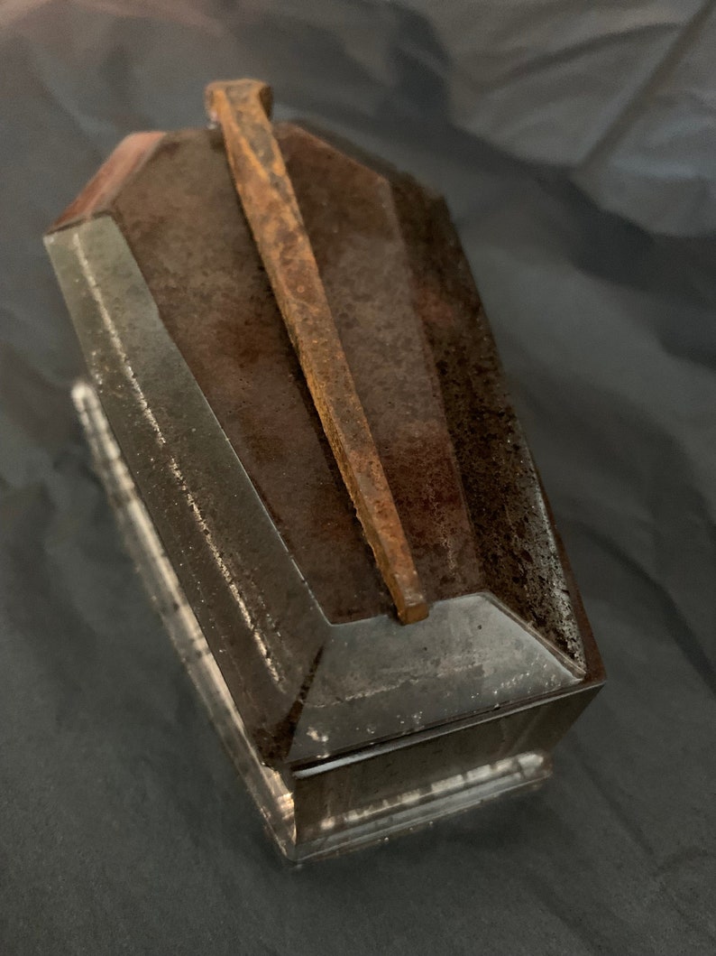 Authentic Graveyard Dirt Coffin Trinket Box with Coffin Nail Etsy
